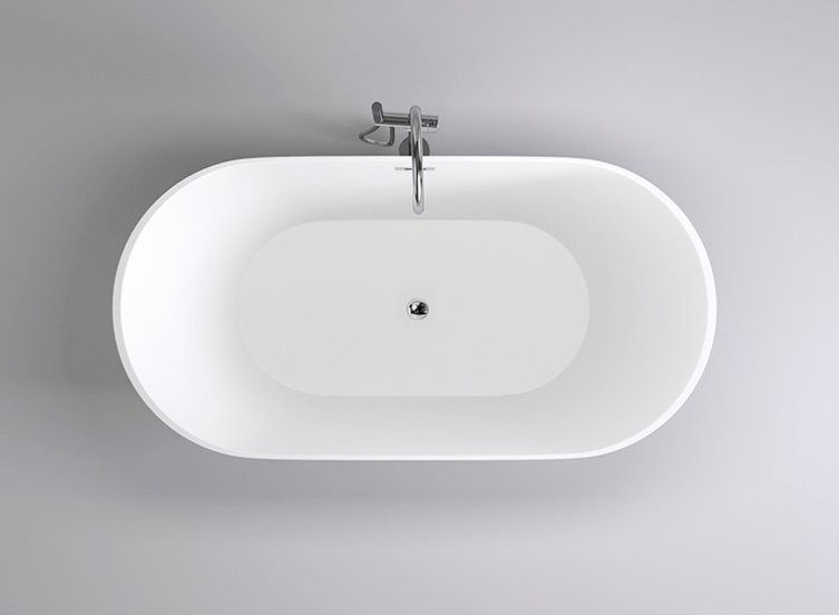 Акриловая ванна Black&White Swan SB103 170x80 см, отдельностоящая, белая, овальная, с каркасом, со сливом-переливом, с донным клапаном