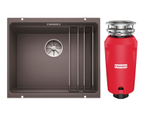 Комплект Мойка Blanco Etagon 500-U темная скала + Измельчитель Franke