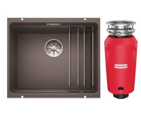 Комплект Мойка Blanco Etagon 500-U темная скала + Измельчитель Franke