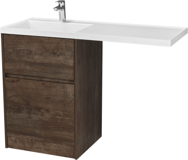 Тумба под раковину без столешницы AQUATON Лондри 60 дуб кантри, фасад дуб кантри