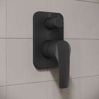 Душевая система с тропическим и ручным душем, матовый черный, Optima Home, IDDIS, OPHBL02i67