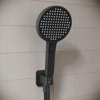 Душевая система с тропическим и ручным душем, матовый черный, Optima Home, IDDIS, OPHBL02i67