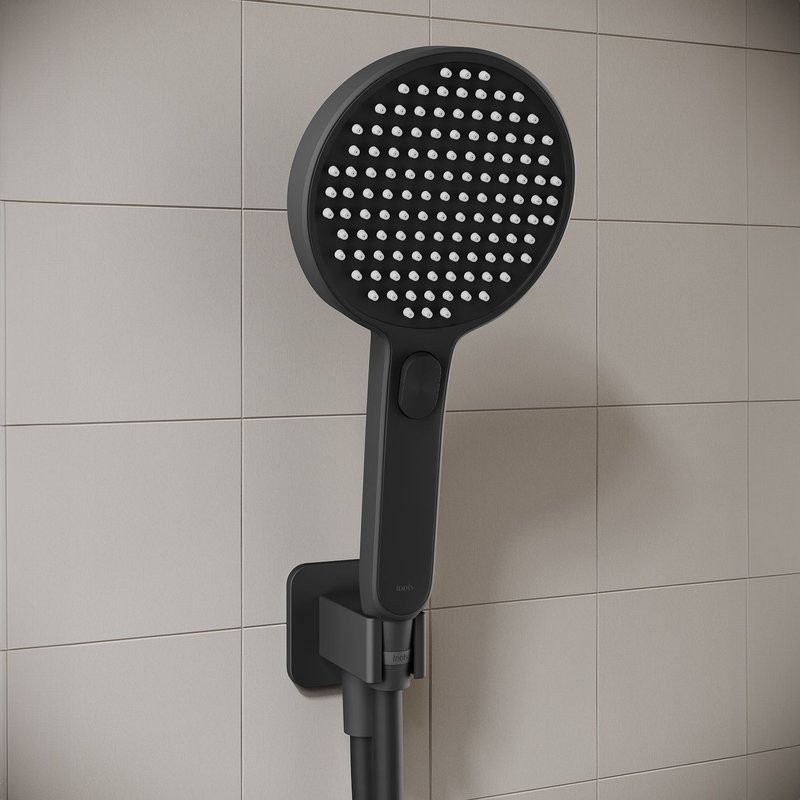 Душевая система с тропическим и ручным душем, матовый черный, Optima Home, IDDIS, OPHBL02i67