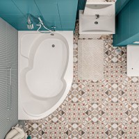 Акриловая ванна 1MarKa Diana R 160x100 см, угловая, правая, пристенная, белая, асимметричная, с каркасом, с сиденьем
