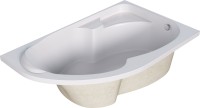 Акриловая ванна 1MarKa Diana R 160x100 см, угловая, правая, пристенная, белая, асимметричная, с каркасом, с сиденьем