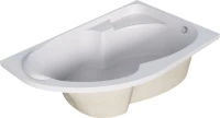 Акриловая ванна 1MarKa Diana R 160x100 см, угловая, правая, пристенная, белая, асимметричная, с каркасом, с сиденьем