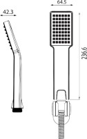 Душевая лейка D-lin D61010-1 хром