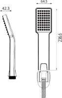 Душевая лейка D-lin D61010-1 хром