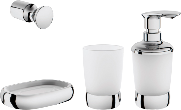 Набор Мыльница AM.PM Sensation A3031200 + Дозатор A3031900 + Стакан A3031300 + Крючок A3035500