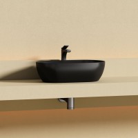 Раковина накладная Ceramicanova Twist овальная 50 см черный матовый CN12001MB Раковина накладная Ceramicanova Twist овальная 50 см черный матовый CN12001MB