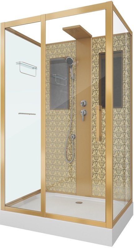 Душевая кабина Niagara Luxe NG-7711GBK золото, без крыши