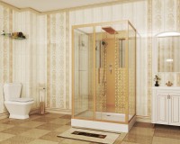 Душевая кабина Niagara Luxe NG-7711GBK золото, без крыши