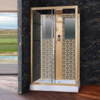 Душевая кабина Niagara Luxe NG-7711GBK золото, без крыши