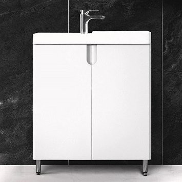 Тумба под раковину без столешницы Belux Даллас 60 напольная, белая глянцевая