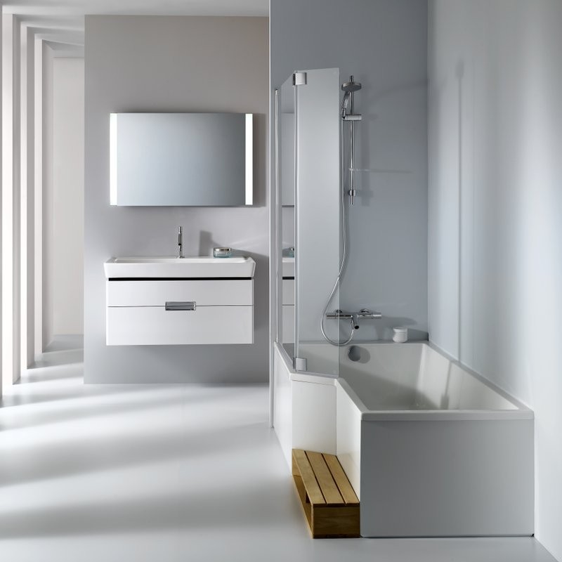 Акриловая ванна Jacob Delafon Bain-Douche Neo L 170x90 см, левая, пристенная, белая, асимметричная