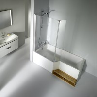 Акриловая ванна Jacob Delafon Bain-Douche Neo L 170x90 см, левая, пристенная, белая, асимметричная