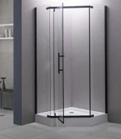 Душевой уголок Esbano ESR-7160B 90х90 см, профиль черный, стекло прозрачное