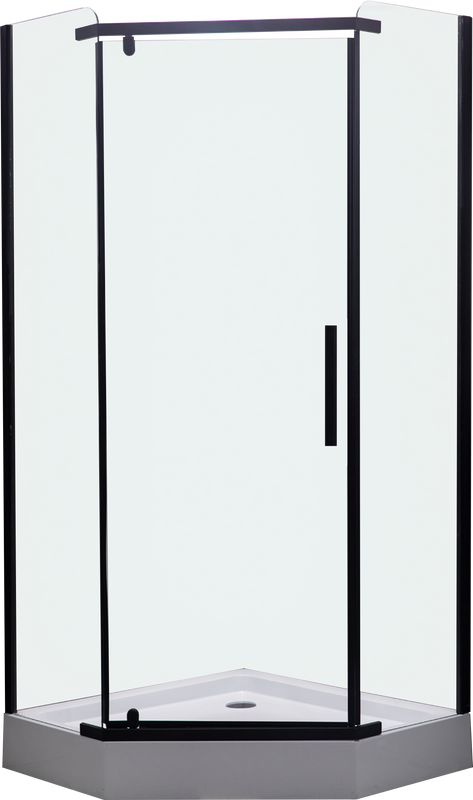 Душевой уголок Esbano ESR-7160B 90х90 см, профиль черный, стекло прозрачное