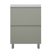 Тумба с раковиной Style Line Манхэттен 60 напольная, олива, раковина Andrea Classic 60