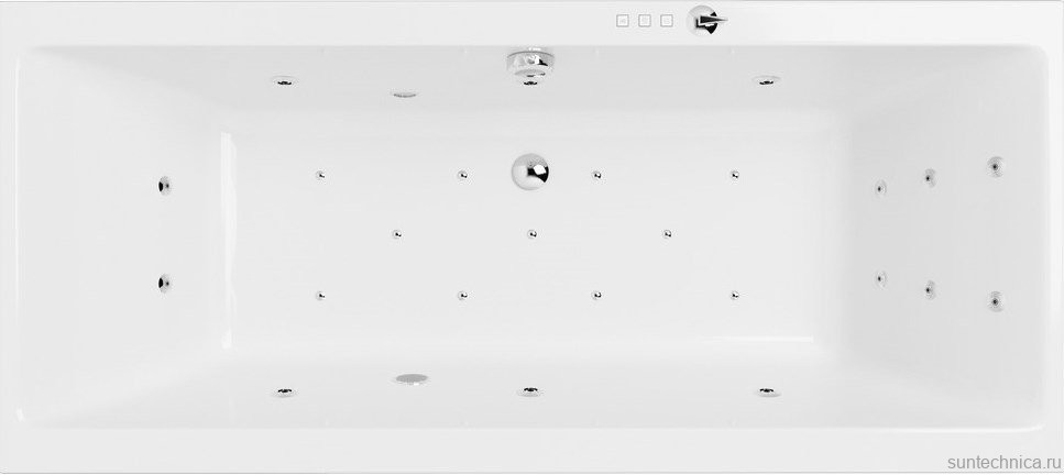 Акриловая ванна Excellent Pryzmat WAEX.PRY19.ULTRA 190x90 см, встраиваемая, с гидромассажем, белая, с каркасом, со сливом-переливом