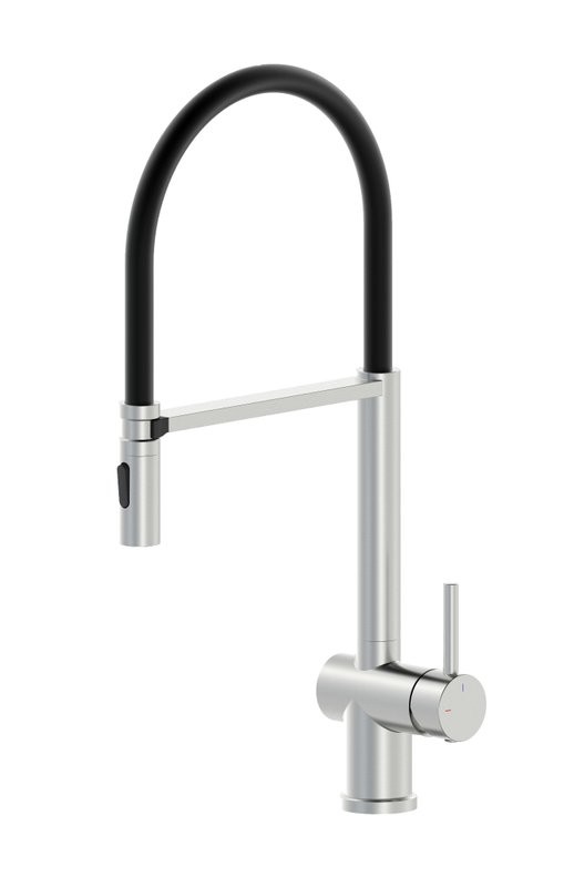 Смеситель для кухни Wonzon & Woghand WW-88438003-BN с гибким изливом, брашированный никель