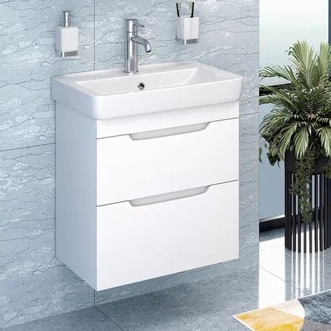 Тумба с раковиной Emmy Агата 55 подвесная