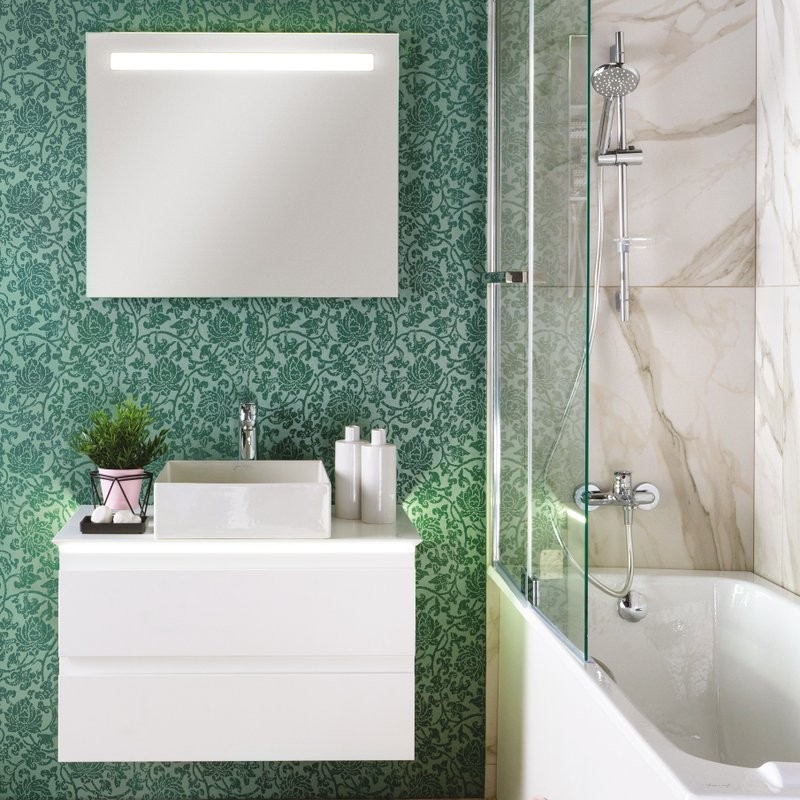 Мебель для ванной комнаты Jacob Delafon Madeleine 80 белый матовый с подсветкой