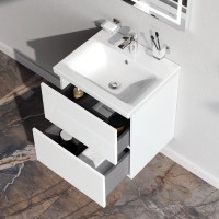 Тумба с раковиной AM.PM Gem 50 подвесная, белый глянец