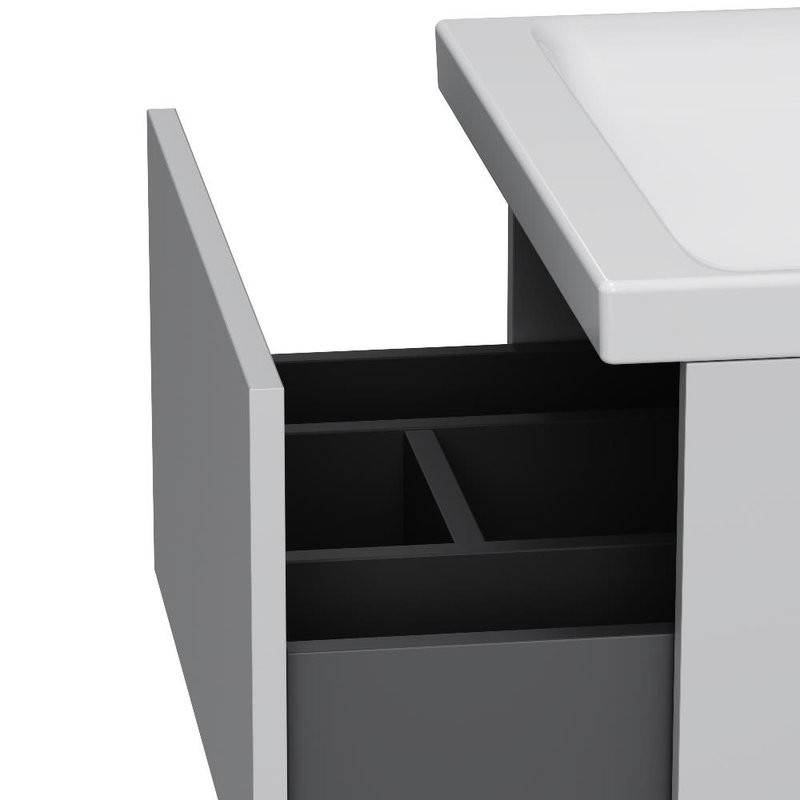 Тумба с раковиной AM.PM Gem 50 подвесная, белый глянец