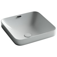 Раковина встраиваемая сверху Ceramicanova Element квадратная 438x438x172 мм с переливом цвет белый CN6077