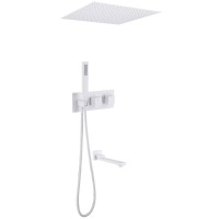 Душевой комплект Abber Daheim AF8254W С ВНУТРЕННЕЙ ЧАСТЬЮ, матовый белый