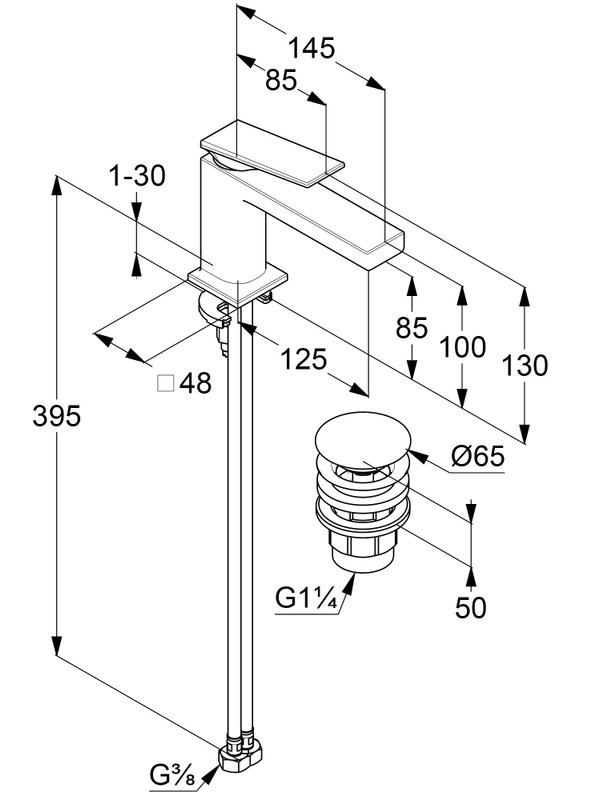 Смеситель для раковины Kludi Decus 542660575 хром
