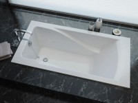 Акриловая ванна Alex Baitler Madin 170x75 см, встраиваемая, белая, с экраном