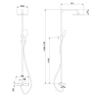 Душевая стойка Abber Emotion AF8816NGL никель Душевая стойка Abber Emotion AF8816NGL никель