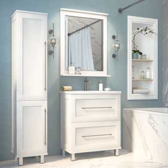 Мебель для ванной Misty Марта 70 напольная, белая глянцевая