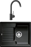 Комплект Мойка Blanco Zia 40 S антрацит + Смеситель Mida Silgranit 524202