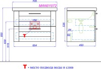 Мебель для ванной комнаты Aqwella Manchester 70 подвесная
