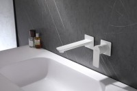 Смеситель для раковины Abber Weiss Insel AF8082FW С ВНУТРЕННЕЙ ЧАСТЬЮ, матовый белый