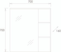 Мебель для ванной комнаты Onika Легран 70 напольная, дуб галифакс