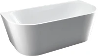 Акриловая ванна Vincea VBT-421-1700 170x80 см, пристенная, белая, овальная, на ножках, со сливом-переливом
