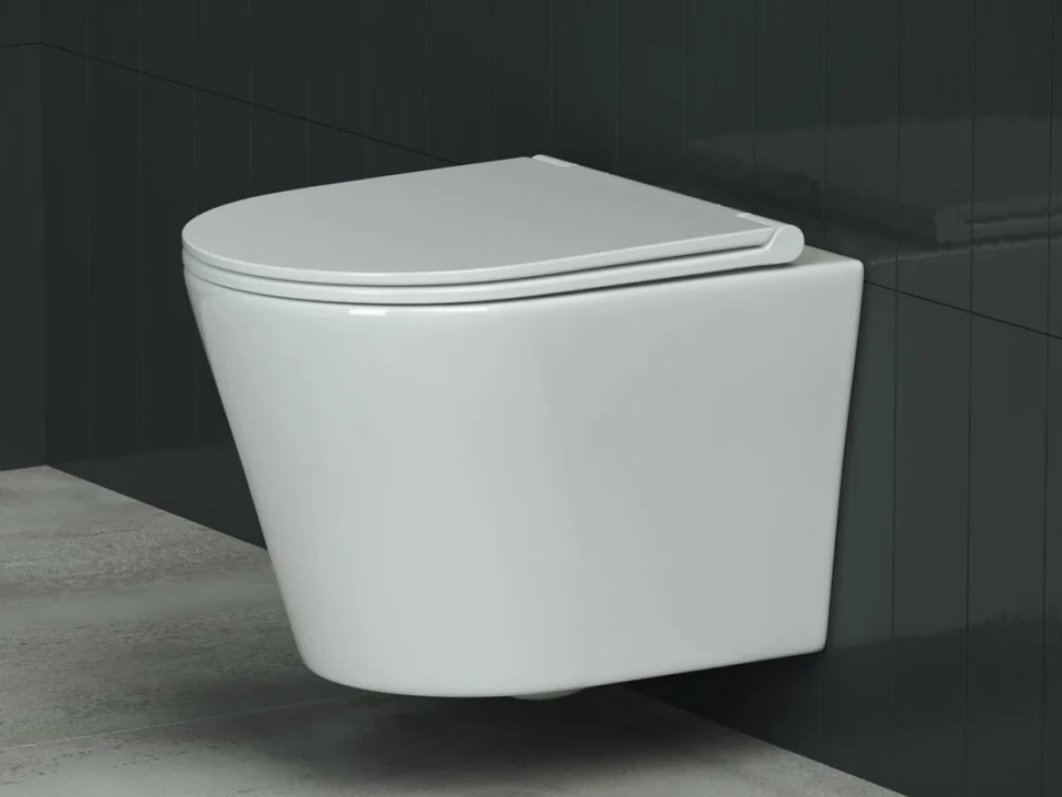 Комплект Унитаз подвесной Ceramicanova Forma CN3011 с микролифтом + Инсталляция AlcaPlast AM101/1120-4:1 RU M578-0001 кнопка смыва черная