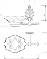 Мыльница Migliore Elisabetta 17054 золото