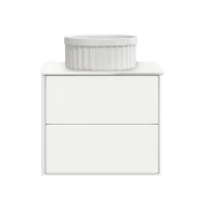 Тумба под раковину со столешницей Belux Джаз 60 подвесная, белая глянцевая