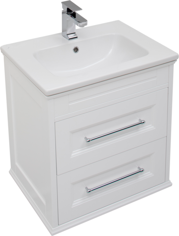 Тумба под раковину Aquanet Бостон М 60 ручки хром