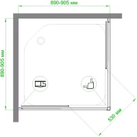 Душевой уголок Royal Bath HPD RB90 HPD-T-CH 90x90