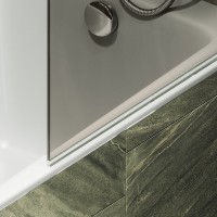 Шторка на ванну Maybahglass MGV-789-6 80x140, профиль черный, стекло бронза