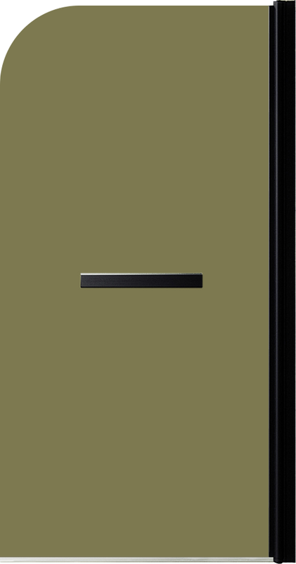 Шторка на ванну Maybahglass MGV-789-6 80x140, профиль черный, стекло бронза