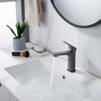 Смеситель для раковины Shevanik S4201T, оружейная сталь