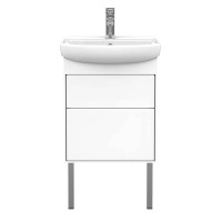 Тумба с раковиной Belux Клермонт Н 55-02 напольная, 2 ящика, белая