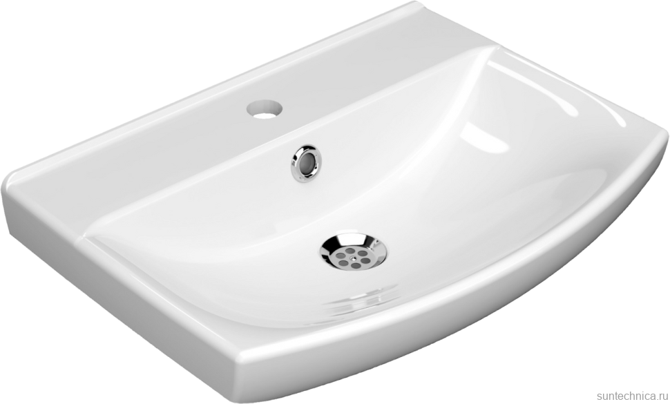 Тумба с раковиной Belux Клермонт Н 55-02 напольная, 2 ящика, белая